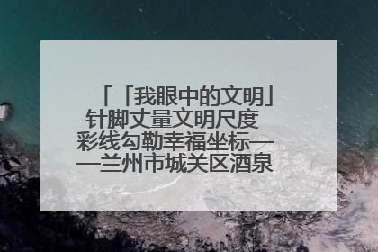 「我眼中的文明」针脚丈量文明尺度 彩线勾勒幸福坐标——兰州市城关区酒泉路街道办事处