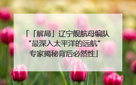 「解局」辽宁舰航母编队“最深入太平洋的远航” 专家揭秘背后必然性