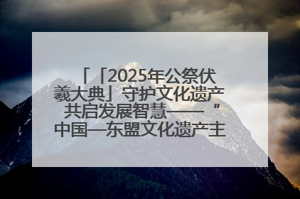 「2025年公祭伏羲大典」守护文化遗产 共启发展智慧——“中国—东盟文化遗产主题对话”侧记