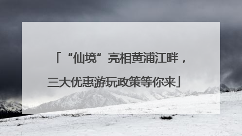 “仙境”亮相黄浦江畔，三大优惠游玩政策等你来