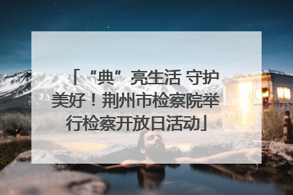 “典”亮生活 守护美好！荆州市检察院举行检察开放日活动