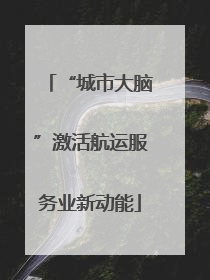 “城市大脑”激活航运服务业新动能
