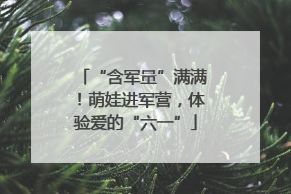 “含军量”满满！萌娃进军营，体验爱的“六一”