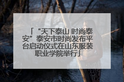 “天下泰山 时尚泰安”泰安市时尚发布平台启动仪式在山东服装职业学院举行