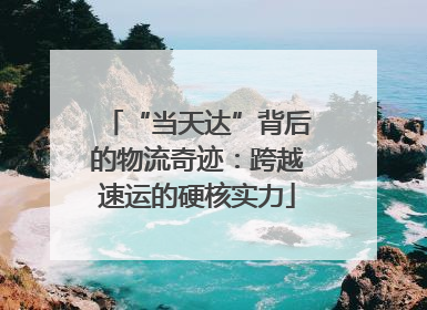 “当天达”背后的物流奇迹：跨越速运的硬核实力