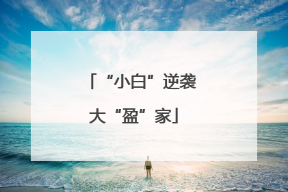 “小白”逆袭大“盈”家