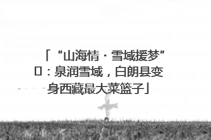 “山海情・雪域援梦”⑪：泉润雪域，白朗县变身西藏最大菜篮子