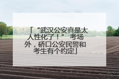 “武汉公安真是太人性化了！” 考场外，硚口公安民警和考生有个约定