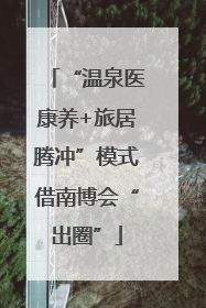 “温泉医康养+旅居腾冲”模式借南博会“出圈”