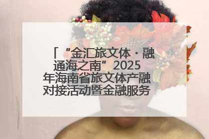 “金汇旅文体・融通海之南”2025年海南省旅文体产融对接活动暨金融服务中心成立仪式举行