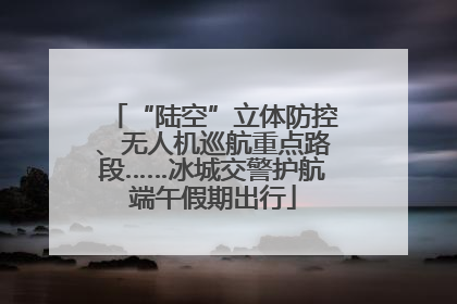 “陆空”立体防控、无人机巡航重点路段……冰城交警护航端午假期出行