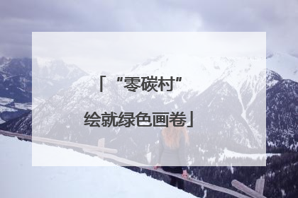 “零碳村” 绘就绿色画卷