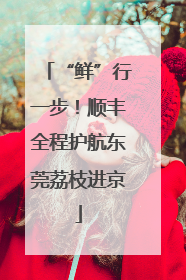 “鲜”行一步！顺丰全程护航东莞荔枝进京