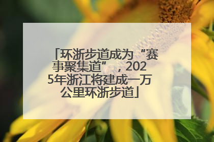 环浙步道成为“赛事聚集道”，2025年浙江将建成一万公里环浙步道