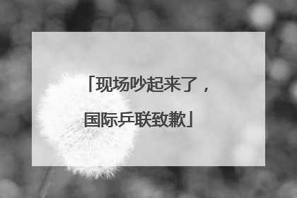 现场吵起来了，国际乒联致歉