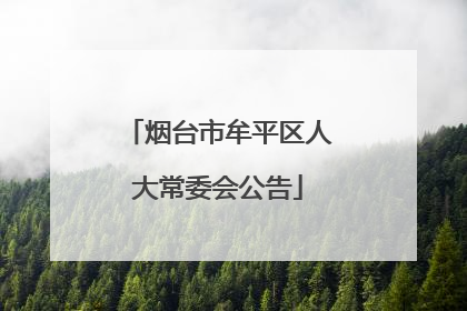 烟台市牟平区人大常委会公告