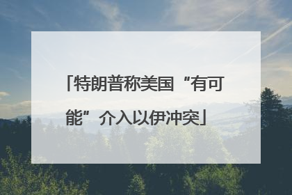 特朗普称美国“有可能”介入以伊冲突