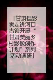 甘肃摄影家走进河口古镇开展“甘肃美丽乡村影像创作计划”系列活动调研