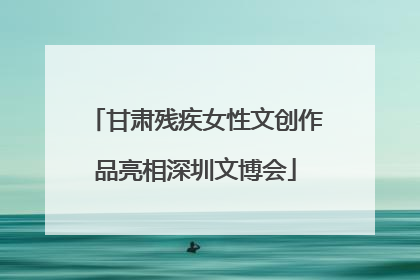 甘肃残疾女性文创作品亮相深圳文博会