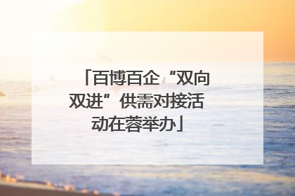 百博百企“双向双进”供需对接活动在蓉举办