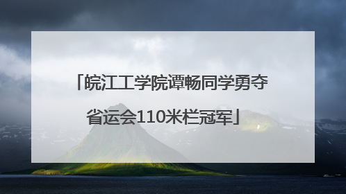 皖江工学院谭畅同学勇夺省运会110米栏冠军