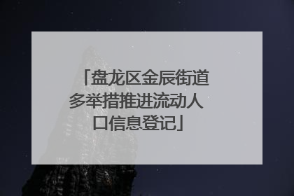 盘龙区金辰街道多举措推进流动人口信息登记