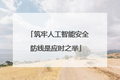 筑牢人工智能安全防线是应时之举