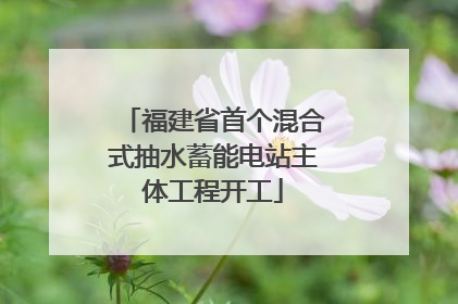 福建省首个混合式抽水蓄能电站主体工程开工