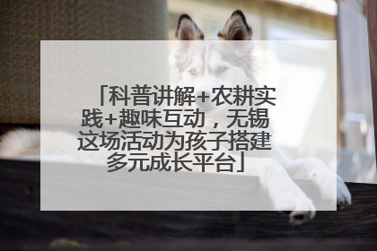 科普讲解+农耕实践+趣味互动，无锡这场活动为孩子搭建多元成长平台