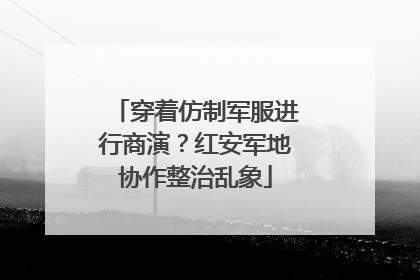 穿着仿制军服进行商演？红安军地协作整治乱象