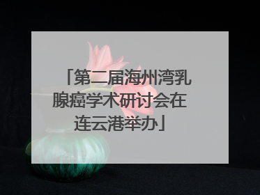 第二届海州湾乳腺癌学术研讨会在连云港举办