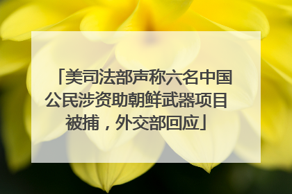 美司法部声称六名中国公民涉资助朝鲜武器项目被捕，外交部回应