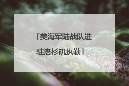 美海军陆战队进驻洛杉矶执勤
