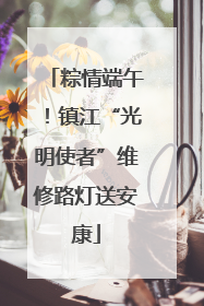 粽情端午！镇江“光明使者”维修路灯送安康