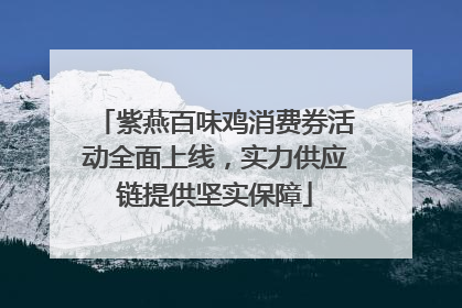 紫燕百味鸡消费券活动全面上线，实力供应链提供坚实保障