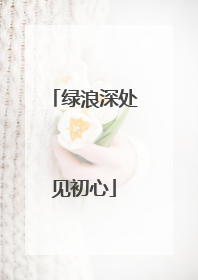 绿浪深处见初心