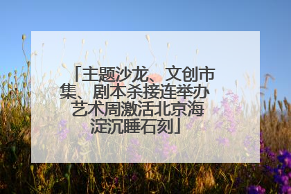 主题沙龙、文创市集、剧本杀接连举办 艺术周激活北京海淀沉睡石刻