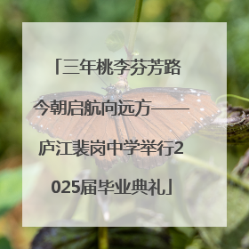三年桃李芬芳路 今朝启航向远方——庐江裴岗中学举行2025届毕业典礼