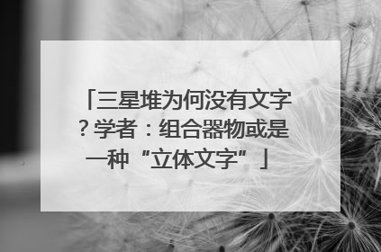 三星堆为何没有文字？学者：组合器物或是一种“立体文字”