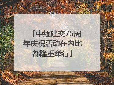 中缅建交75周年庆祝活动在内比都隆重举行