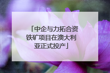中企与力拓合资铁矿项目在澳大利亚正式投产
