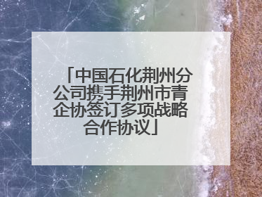 中国石化荆州分公司携手荆州市青企协签订多项战略合作协议