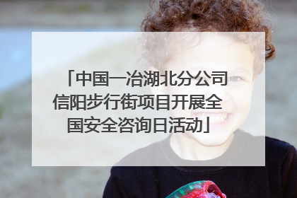 中国一冶湖北分公司信阳步行街项目开展全国安全咨询日活动