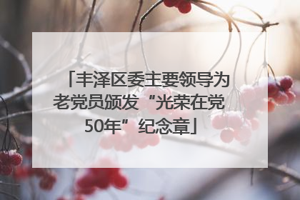 丰泽区委主要领导为老党员颁发“光荣在党50年”纪念章