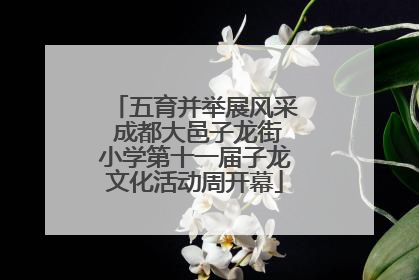 五育并举展风采 成都大邑子龙街小学第十一届子龙文化活动周开幕