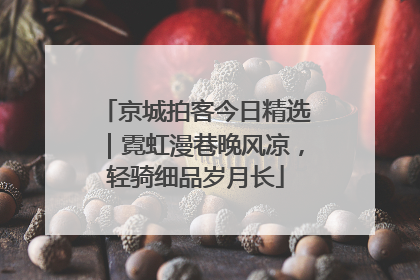 京城拍客今日精选｜霓虹漫巷晚风凉，轻骑细品岁月长