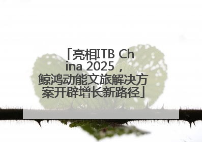 亮相ITB China 2025，鲸鸿动能文旅解决方案开辟增长新路径