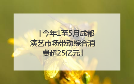 今年1至5月成都演艺市场带动综合消费超25亿元