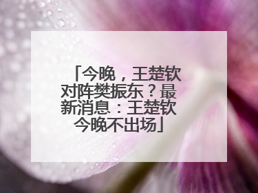 今晚，王楚钦对阵樊振东？最新消息：王楚钦今晚不出场