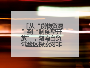 从“货物贸易”到“制度型开放”，湖南自贸试验区探索对非合作新模式